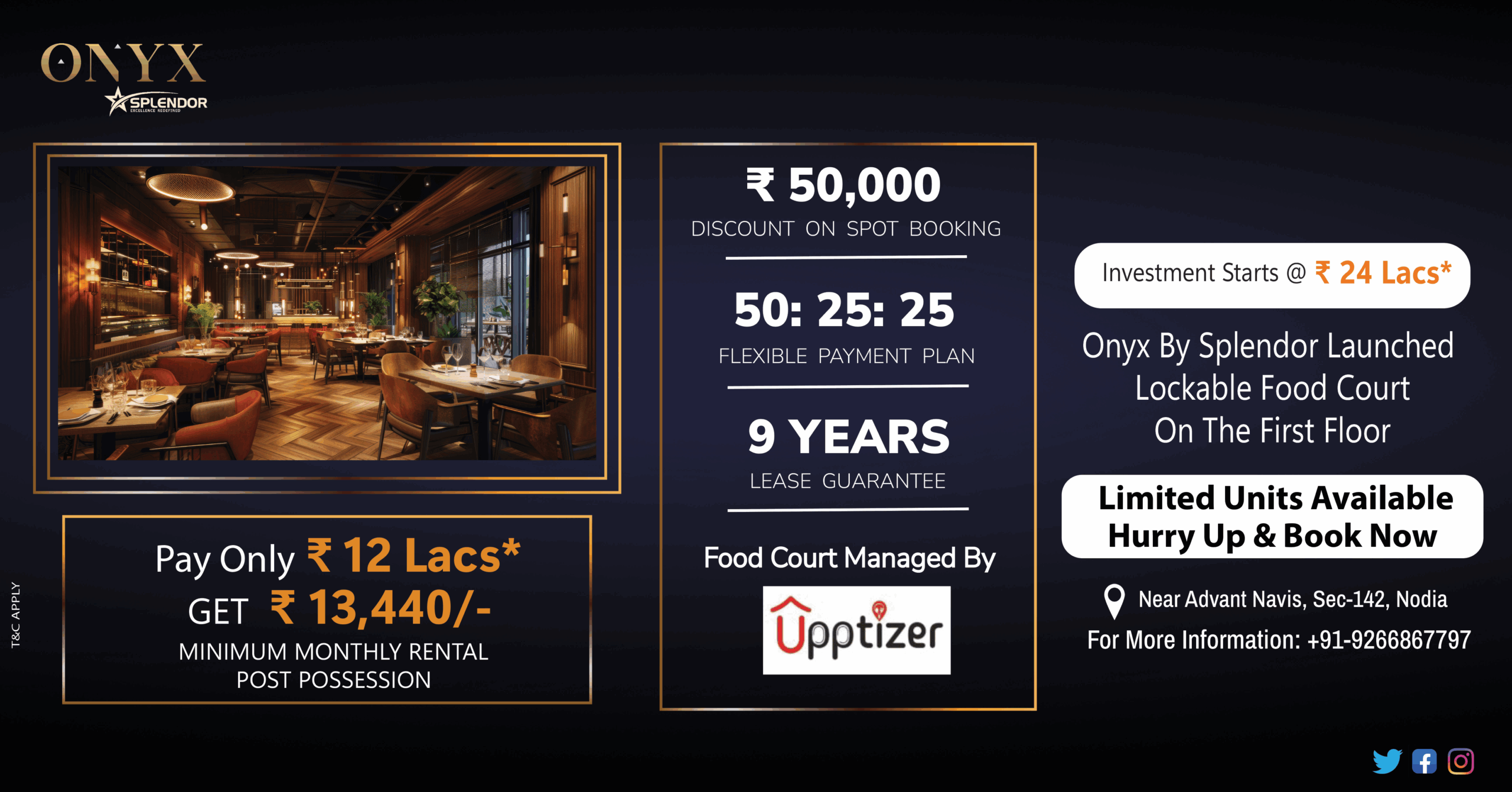 Onyx Food Court – Noida's Best Business Investment